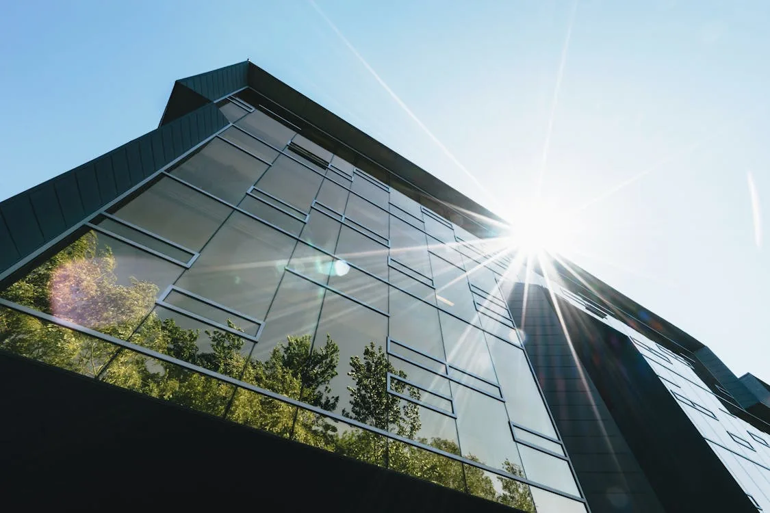 Glass facade